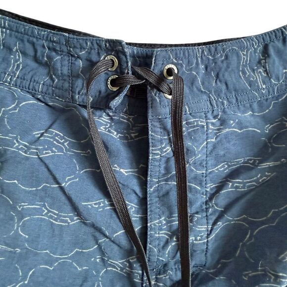 Patagonia Mens Swim Trunks Medium Shorts Solid Navy Blue Drawstring Waist - Picture 6 of 7